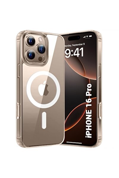 Aurov MagSafe Protective Case, Compatible with Apple iPhone 16 Pro, TPU AntiShock, Transparent