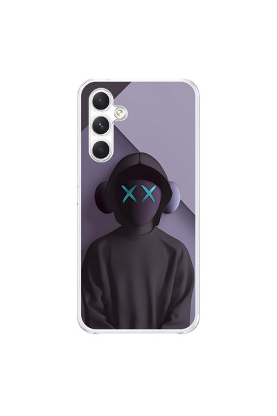 Dali Design حافظة شفافة متوافقة مع هاتف سامسونج جالاكسي A34 بتصميم No Face 2