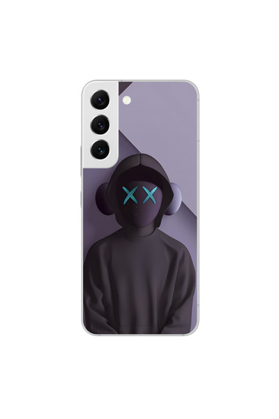 Dali Design حافظة شفافة متوافقة مع هاتف سامسونج جالاكسي S22 بتصميم No Face 2