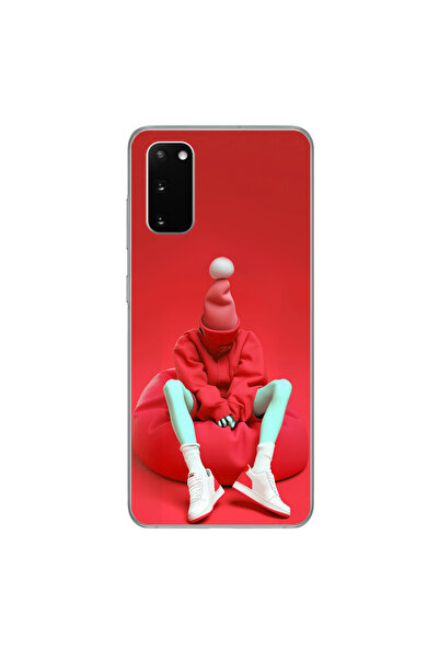 Dali Design حافظة شفافة متوافقة مع هاتف سامسونج جالاكسي S20Plus بتصميم No Face 7