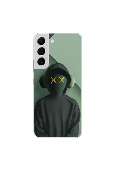 Dali Design حافظة شفافة متوافقة مع هاتف سامسونج جالاكسي S22Plus بتصميم No Face 1