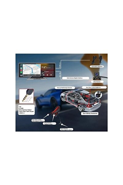 HARVOX 4K Car play 11.20 Inçl Andorid Ekran Android Auto Kablosuz Carplay Büyük Ekran Çift Kameralı