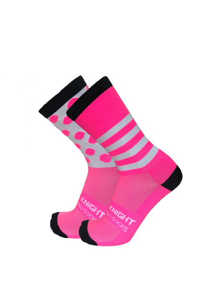 Choice YD-pink New Stripe Dot Cycling Socks Top Quality Professional Brand Sport Breathable Bicycle Sock Ou