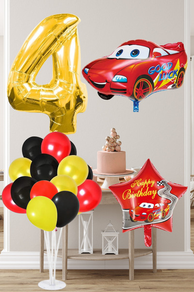 tedaks زينة عيد ميلاد على شكل بالونات ذهبية بتصميم سيارة سباق