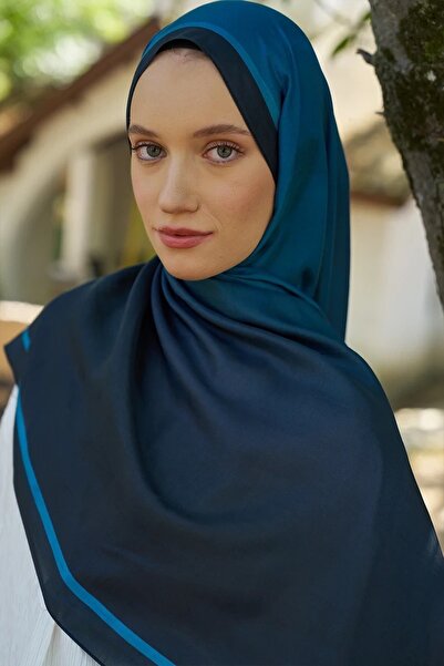 ED Scarf Dark Blue Inspired Gradient Pattern Shawl