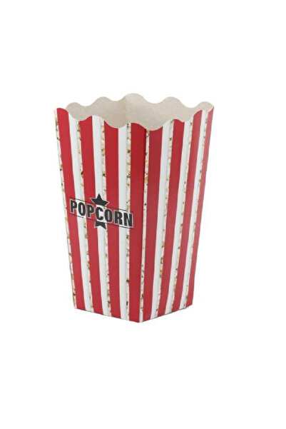 Poros Store Popcorn Box (Corn, Chips Box) 8 Pieces Midi Size