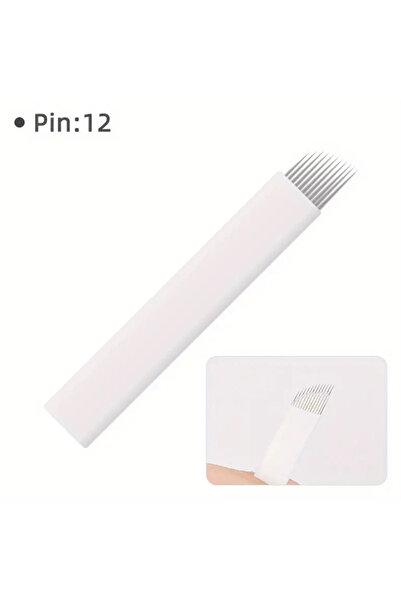 Bmx 12CF MİCROBLADİNG 10 adet KALICI MAKYAJ KIL TEKNİĞİ İĞNE