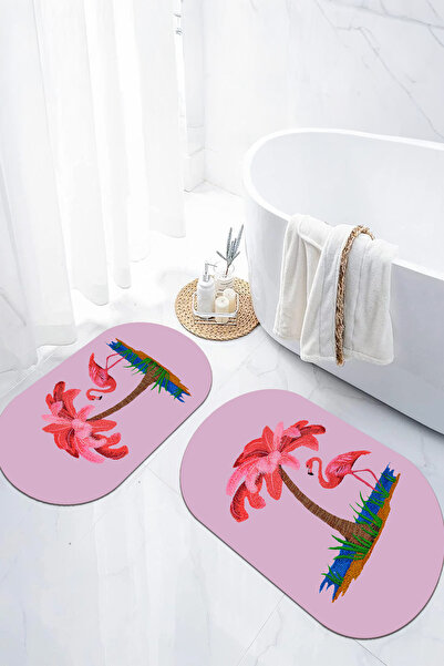 EVİMSEN طقم مقعد المرحاض بقاعدة رقمية مضادة للانزلاق وقابلة للغسل على شكل نخل...