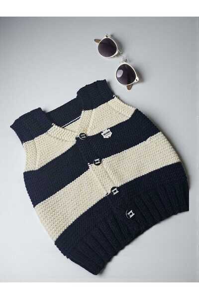 Örgü Sanatı DilekÇak El Örgüsü Yelek, Erkek Bebek Yeleği, Örgü Yelek