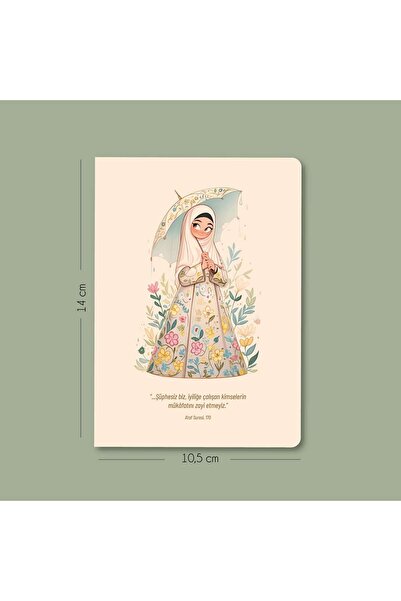 MuslimWalk Hüsnâle – Zarif Çiçekli Kızlar – 3’lü Mininote Defter