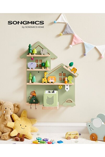 SONGMICS Toy storage shelf Green 55.8x18x60 cm