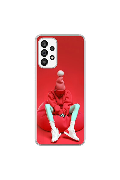 Dali Design حافظة شفافة متوافقة مع هاتف سامسونج جالاكسي A73 بتصميم No Face 7