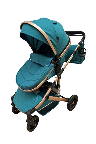 L-Sun 2-in-1 Baby Stroller (Carrycot & Sport), Reversible Handle with Suspension, 0-36 months, Blue