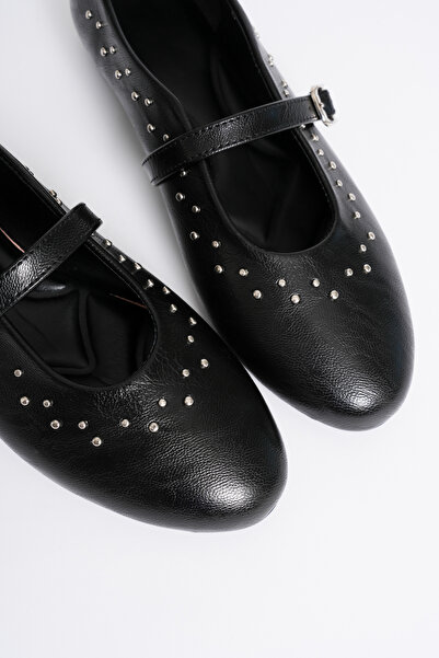 Silver Lady Patent Orthopedic Sole Trok Embroidered Daily Comfortable Women's Ballerinas