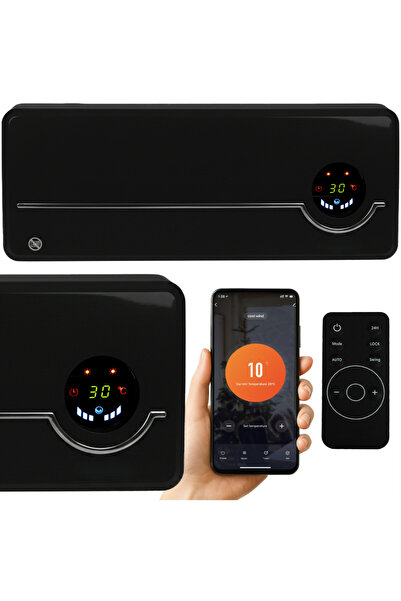 zola Smart electric wall fan heater, 2000W, 3 modes, Swing, 1-24h timer, LED display