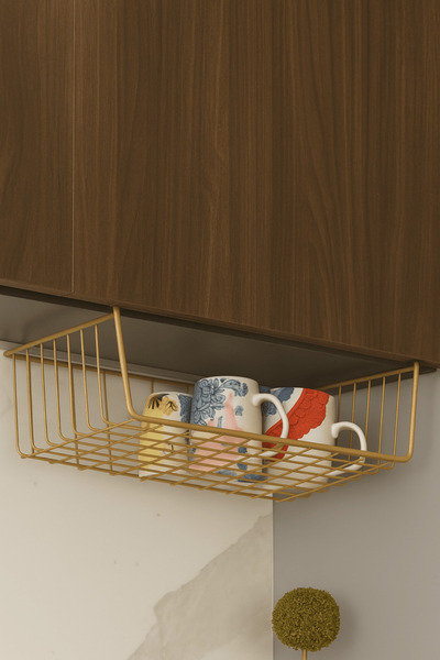 Edora Home Gold Raf Altı Kanguru Sepet, Çok Amaçlı Düzenleyici Organizer , Ba...