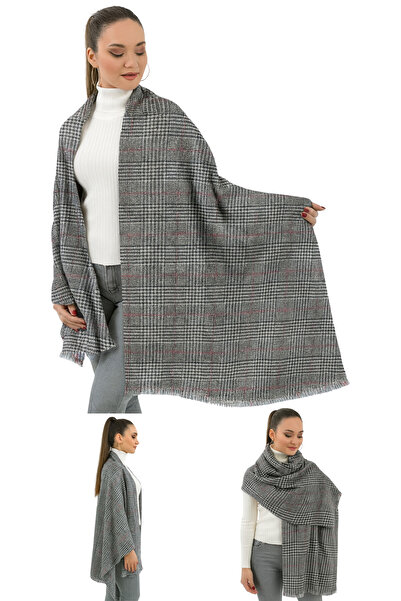 marufshop 1 Шарф-накидка з м'якої тканини з зимовим візерунком, підходить для жінок великих розмірів