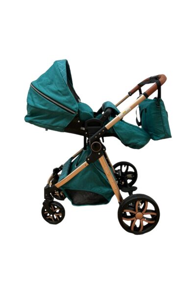 L-Sun 3-in-1 Luxury Reversible Stroller with Suspension, Turquoise