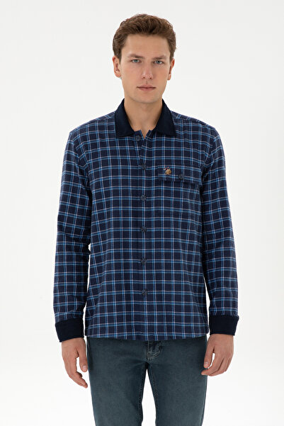 U.S. Polo Assn. Men's Indigo Long Sleeve Shirt 50316574-Vr028