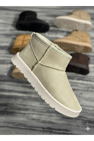 Zubiy İçi Kürklü Süet Kışlık Sıcak Tutan Kolay Giyilebilir Kız Çocuk Bot Çizme