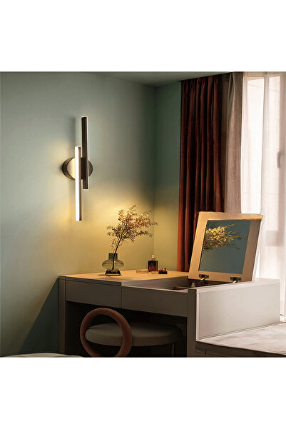 MİNEVOO 65 cm Elektrikli GOLD Renk İki Çubuk Duvar Aplik