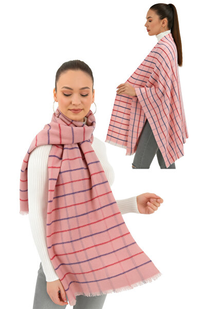 marufshop 1 Piece Women's Large Size Soft Textured Winter Patterned Scarf Shoulder Shawl