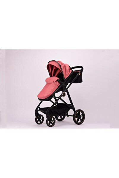 L-Sun 2-in-1 Stroller, Reversible Carrycot, 0-36 Months, Ultra-compact Folding, Pink
