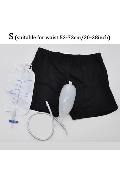 Choice S Men's Urinal Drainage Bag Leg Brace Reusable Pee Collection Bag Men/elderly Incontinence Underwea.