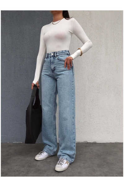 WODDİ بنطلون جينز نسائي عالي الخصر من مورينا روز 2026