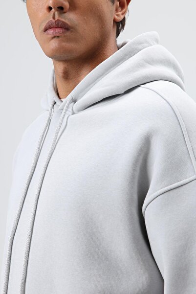 VAMOSCLO Basic Oversized Washable Hoodie Gray