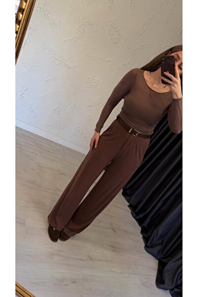 elif teke Relaxed Fit Modal Pants Brown