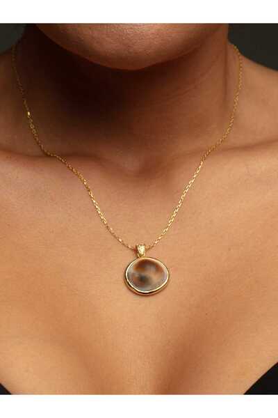 Astrolog Elvan Yılancık Taşı Doğal Taş Kolye Koruma Enerji Dengeleyici Takı