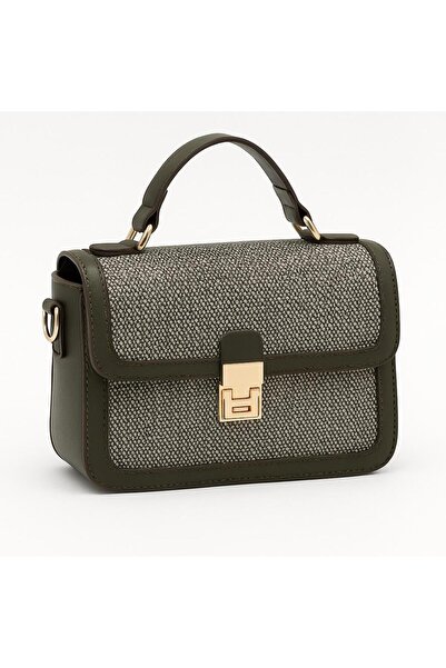 Timeless Women's Textured Flap Cross Shoulder Bag - Gold Buckle - Mini Crossbody