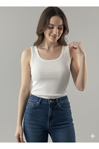 rushana Women's Strap Tank Top, Waffle Pattern, Ribbed Knit Fabric, Full Lycra, Flexible