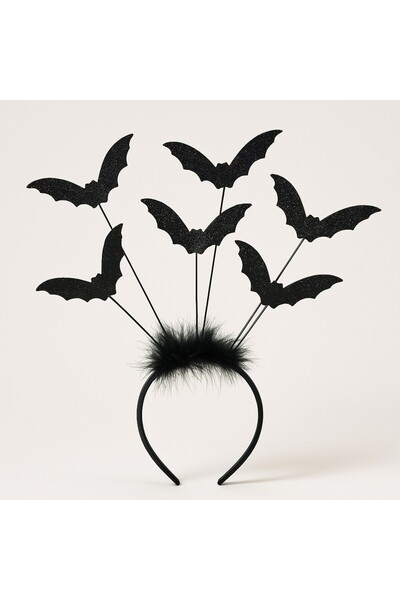 TOYFEST Γυναικεία στολή με μαύρες αλεπούδες με φτερά για το Halloween