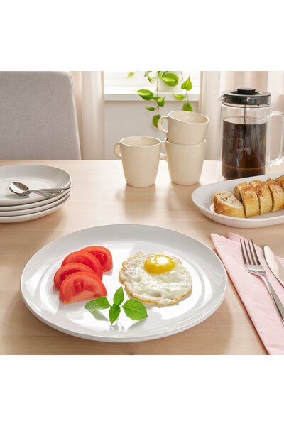 IKEA GODMIDDAG Plate, white, 26 cm