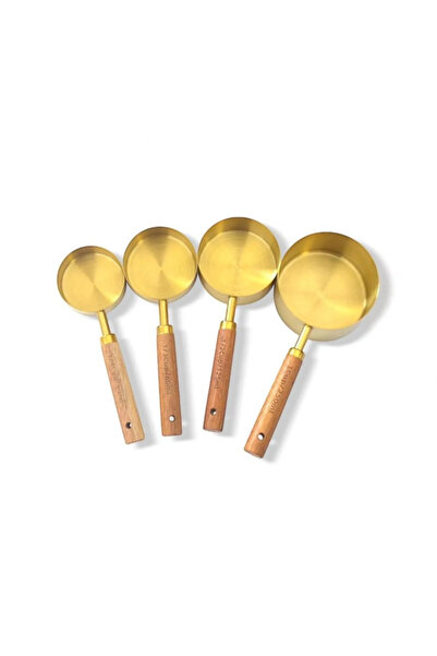 KTT 4-Piece Wooden Handle Measuring Spoon Set, Stylishly Designed Functional Product