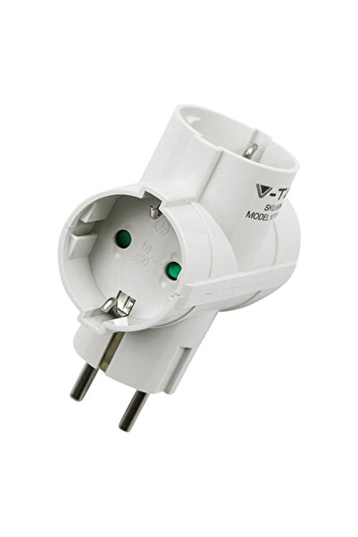 V-TAC Adaptor de alimentare Schuko cu 3 căi, 3x16A, 3680W