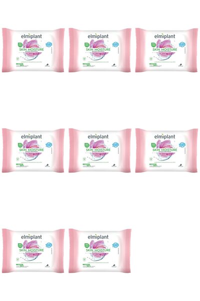 ELMIPLANT Set of 8 x Skin Moisture dry and sensitive skin cleansing wipes, 25...