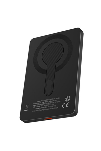 MaXlife Magnetic Wireless Power Bank, 5000mAh, 20W PD, Black