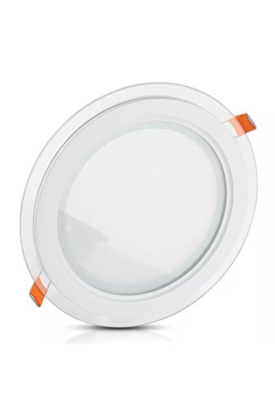 V-TAC Panou LED rotund încastrat 18W 4000K Alb neutru Sticlă