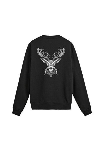 Colermi Back Printed Deer Design Sweatshirt