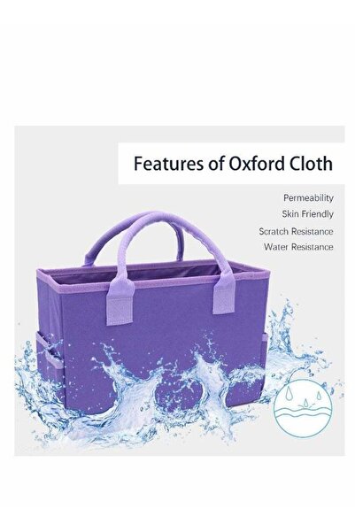 Generic Organizer Storage Tote Bag for Art & Craft Supplies, Purple Oxford