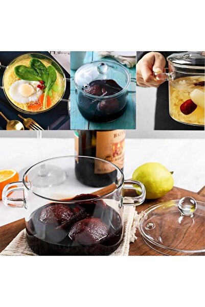 KTT Borosilicate Glass Cookware Set with Lids Stylish Design