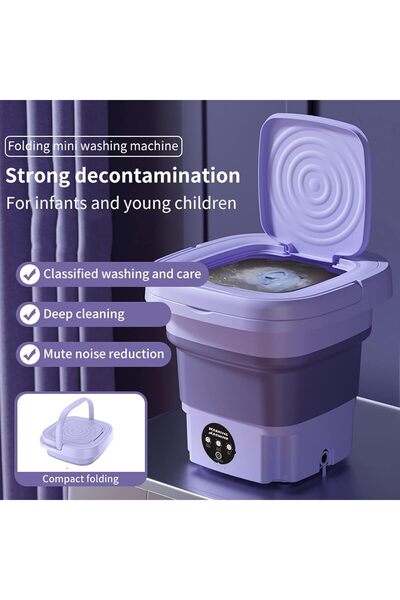 MYWORLD Portable Washing Machine, 11L Capacity small washing machine and Dryer with 3 Modes Deep Cleaning