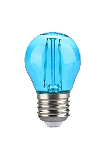 V-TAC Bec LED G45 E27 2W cu filament albastru