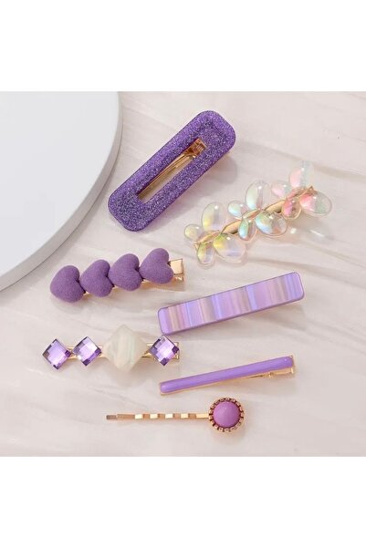 Accessories Hei Mor Colorful Heart Glitter Cute 7-Piece Women's Hair Accessory Hairpin Set