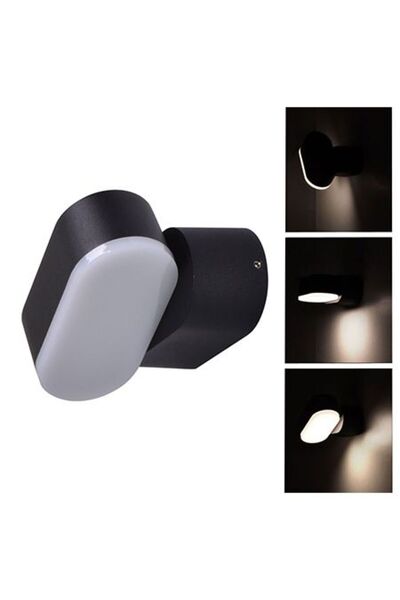V-TAC Lampă LED reglabilă 6W IP65 4000K Alb Neutru, Negru