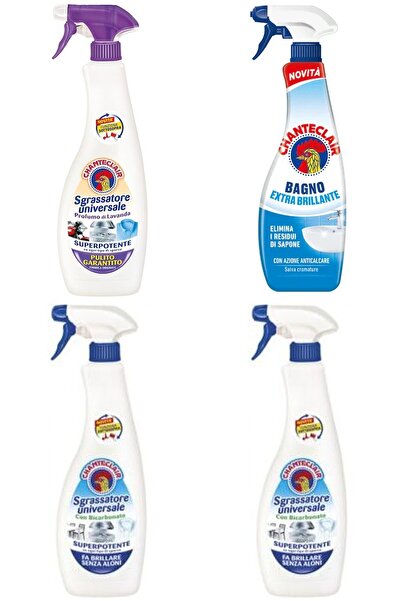 chante clair Set 4 Chanteclair Mixt: 1x universal Lavanda , 600 ml, 1x anticalcar extra stralucire , baie, 625 ml