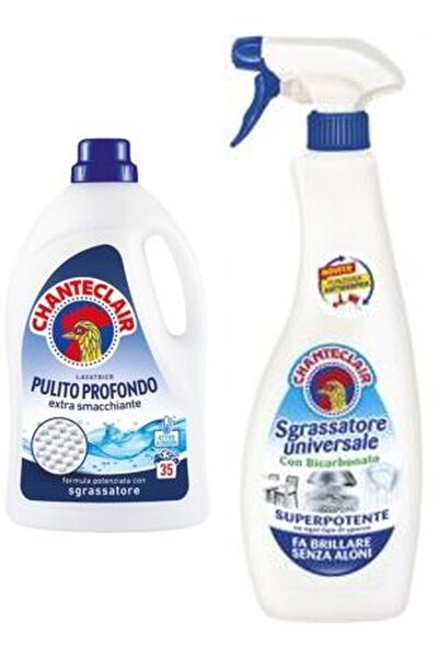 chante clair Set 2 Chanteclair Mixed: 1x deep cleaning laundry liquid, 1575ml, 35 washes, 1x Univer Spray